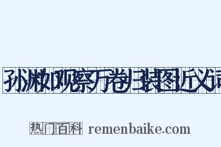 孙渊如观察万卷归装图近义词是什么意思的图片